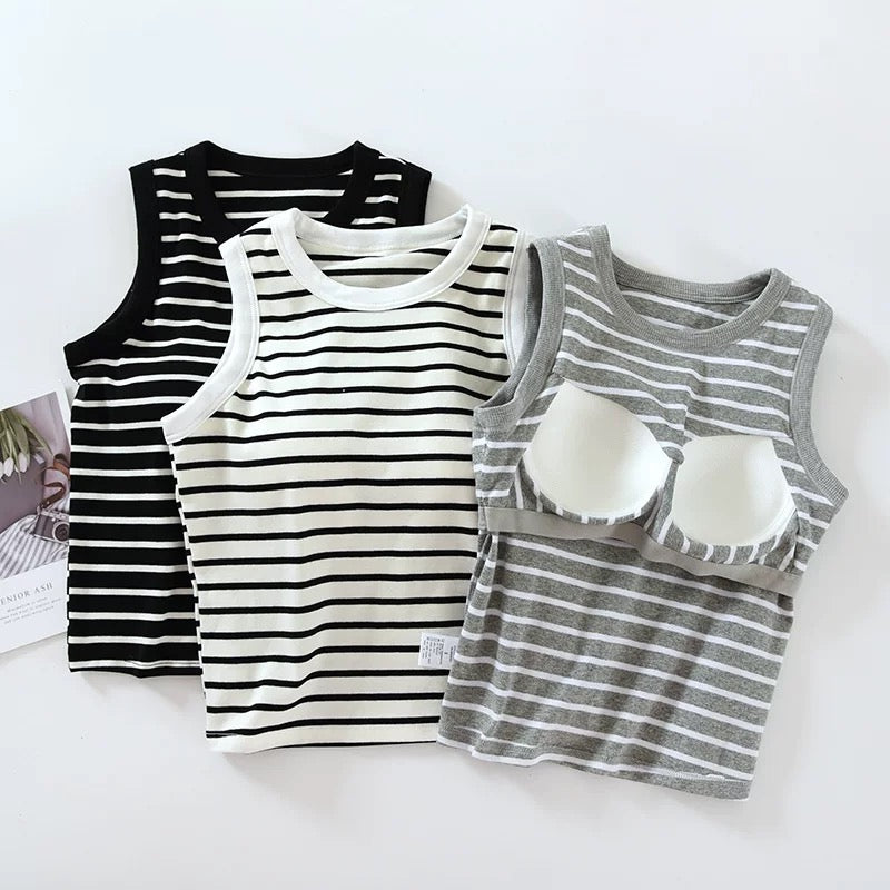 Fbella Stripe Padded Cami Top